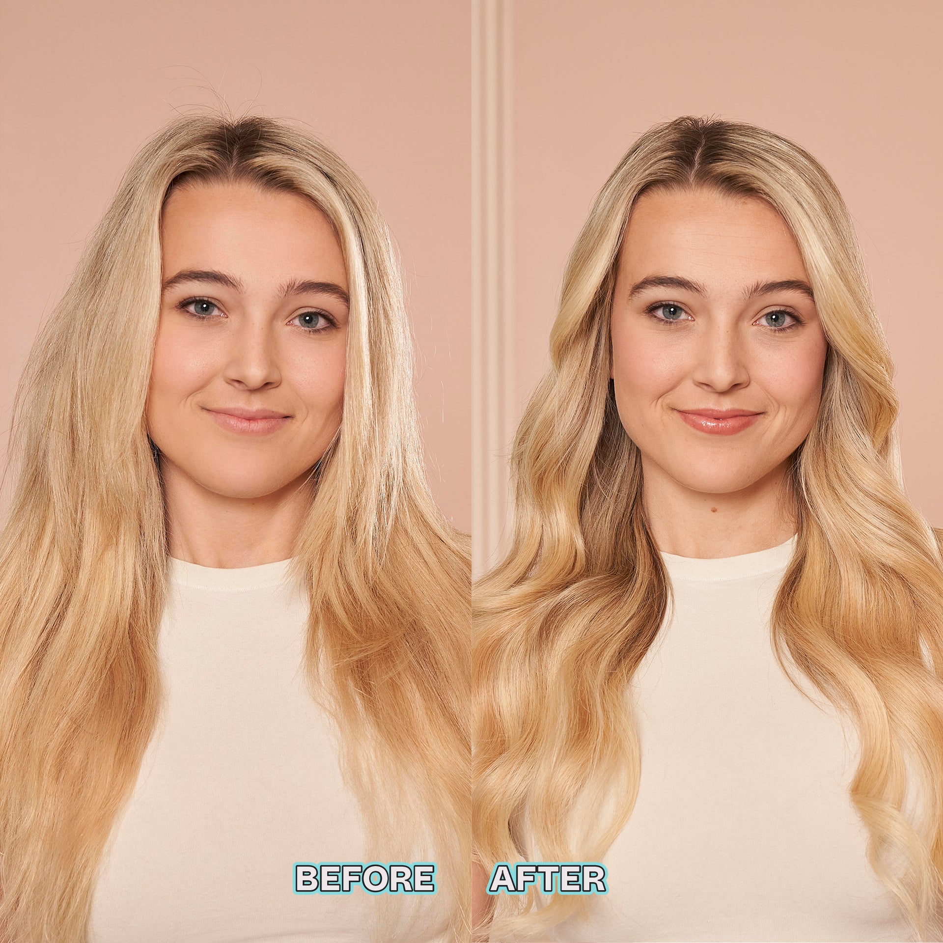 1.25" Curling Iron Extended Length Attachment before and after