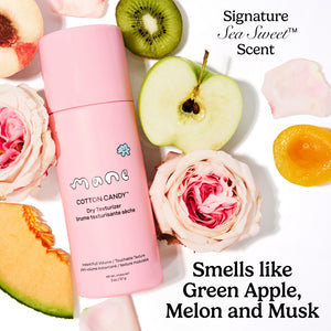 Cotton Candy Dry Texture Spray bottle with a large round brush and an Allure Best of Beauty badge