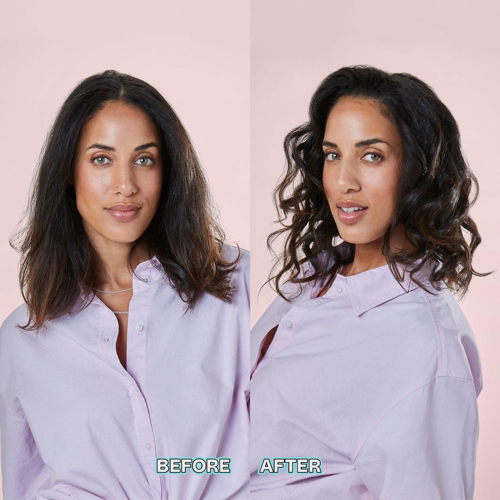 mane 1” Curling Iron Styling Attachment Before and After