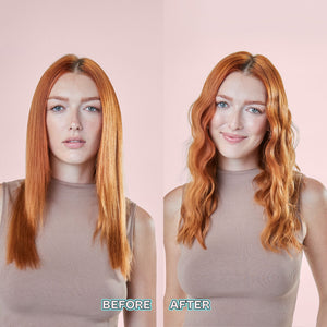 mane 1.25” Jumbo Hair Waver Styling Attachment before and after