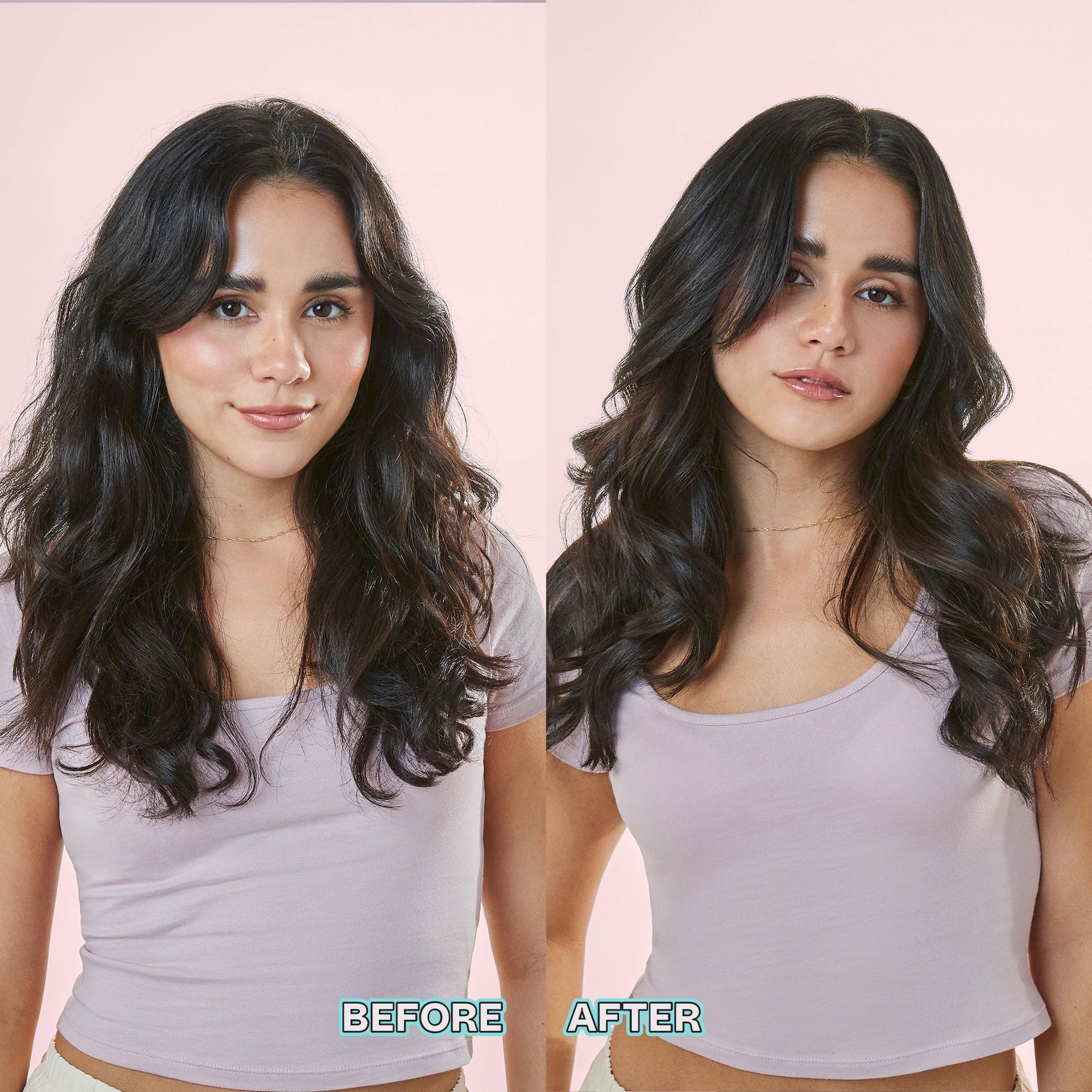 Mane Handle with Curl 1.5” (38MM) Curling Iron Before and After