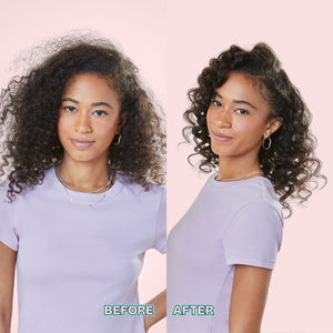 Mane Let's Bounce 1” (25MM) Curling Wand Before and After