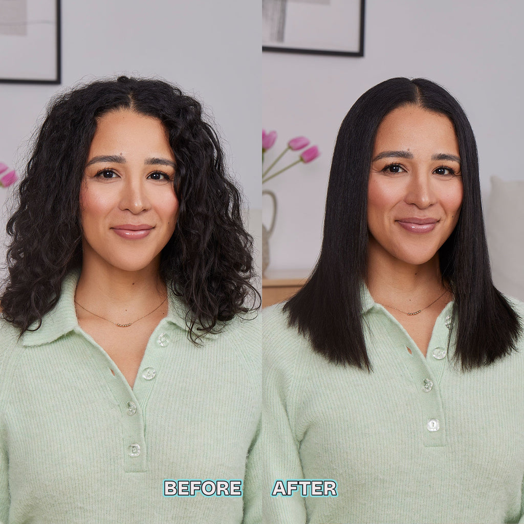 mane three way multi-use flat iron before and after