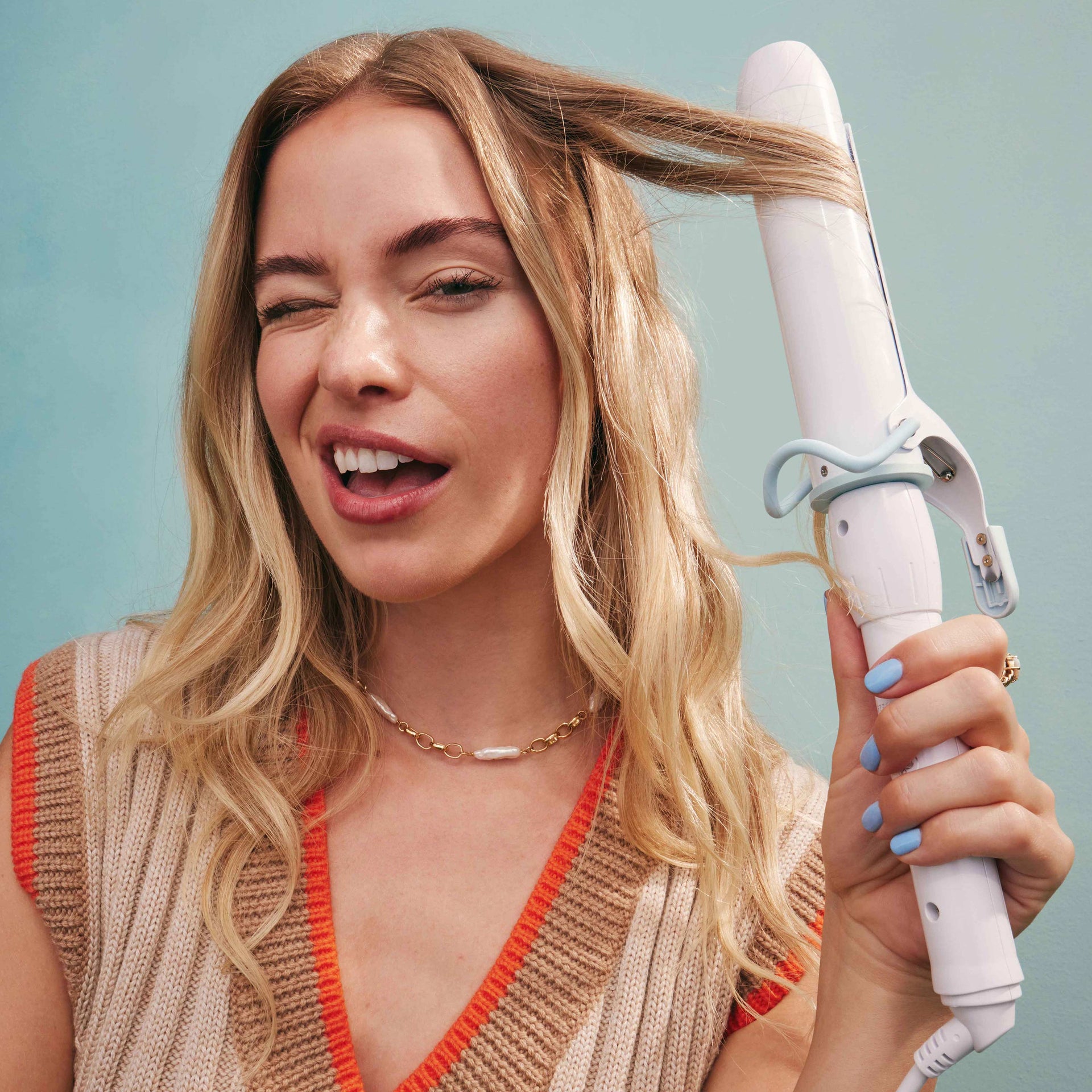 Mane Curling Iron 1.5 inch Tool In Hair