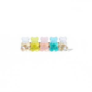 Glossy pastel gummy bear hair clips