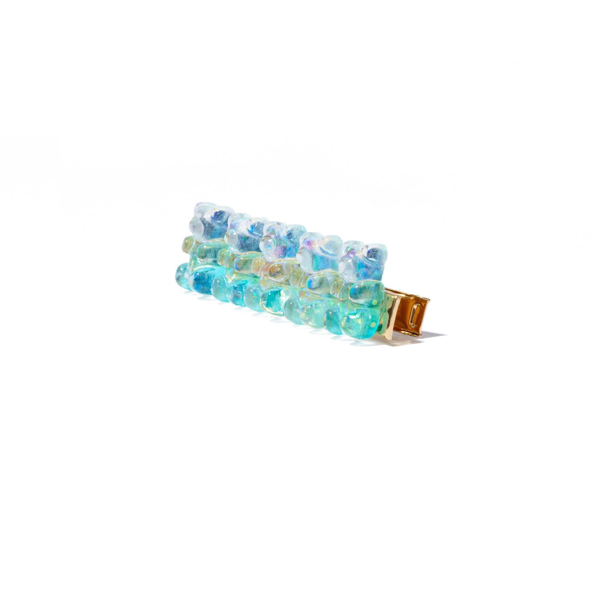 Blue Holo Gummy Bears Hair Clip