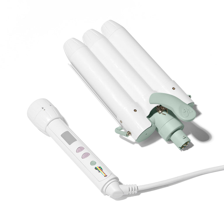 mane 1.25 inch triple barrel waver attachment and power base