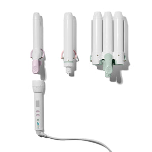 mane power base and curling iron, wand and waver attachments