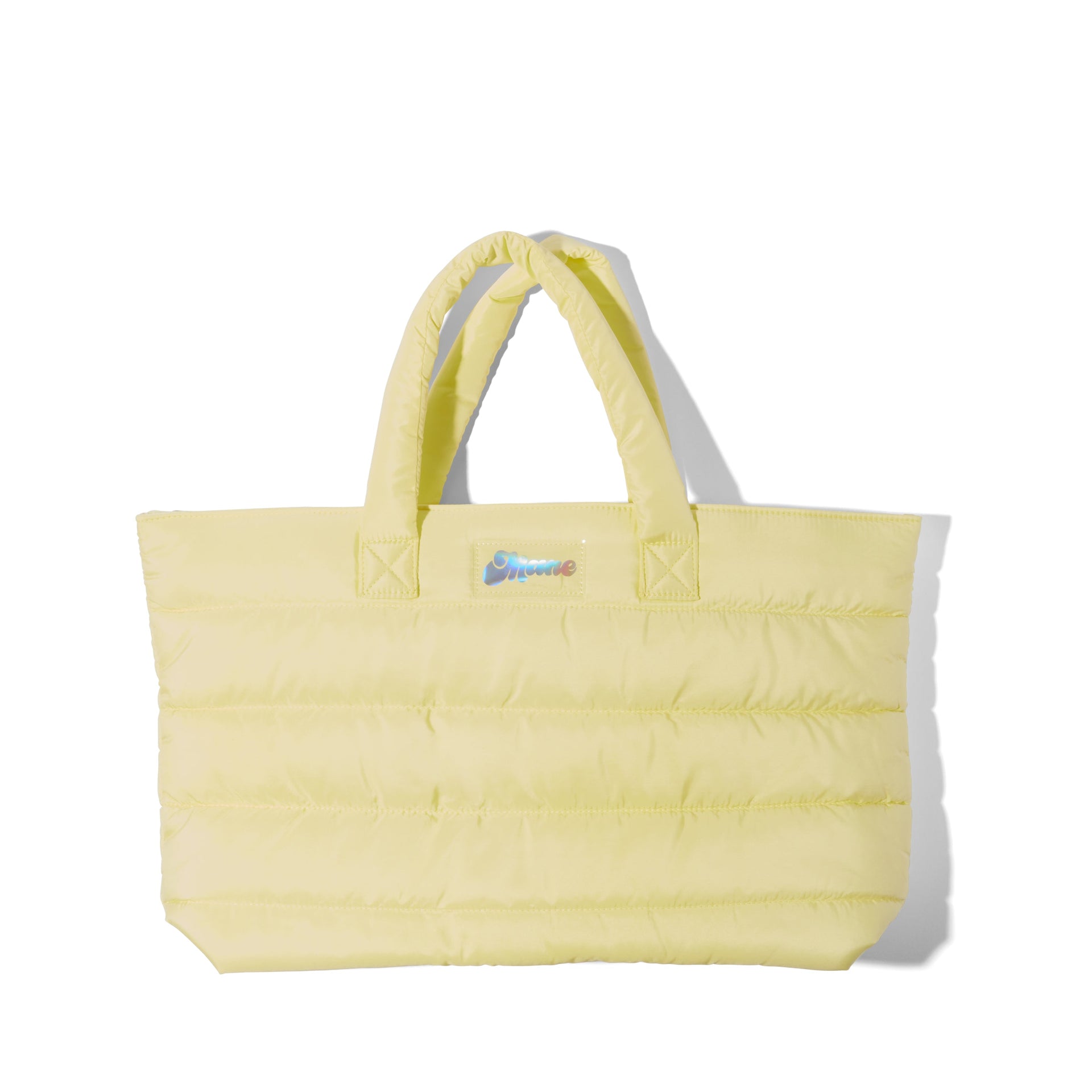 Puffy Tote Bag In Yellow