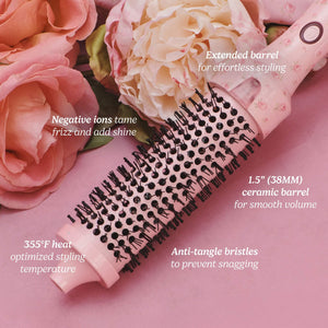 medium hot round brush in love shack fancy collab print