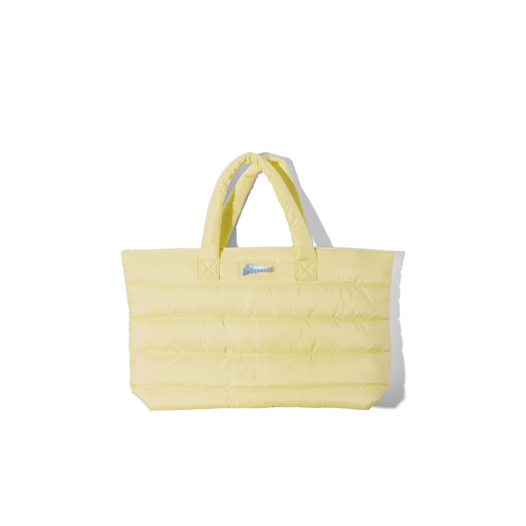 mane by mane addicts yellow puffy tote