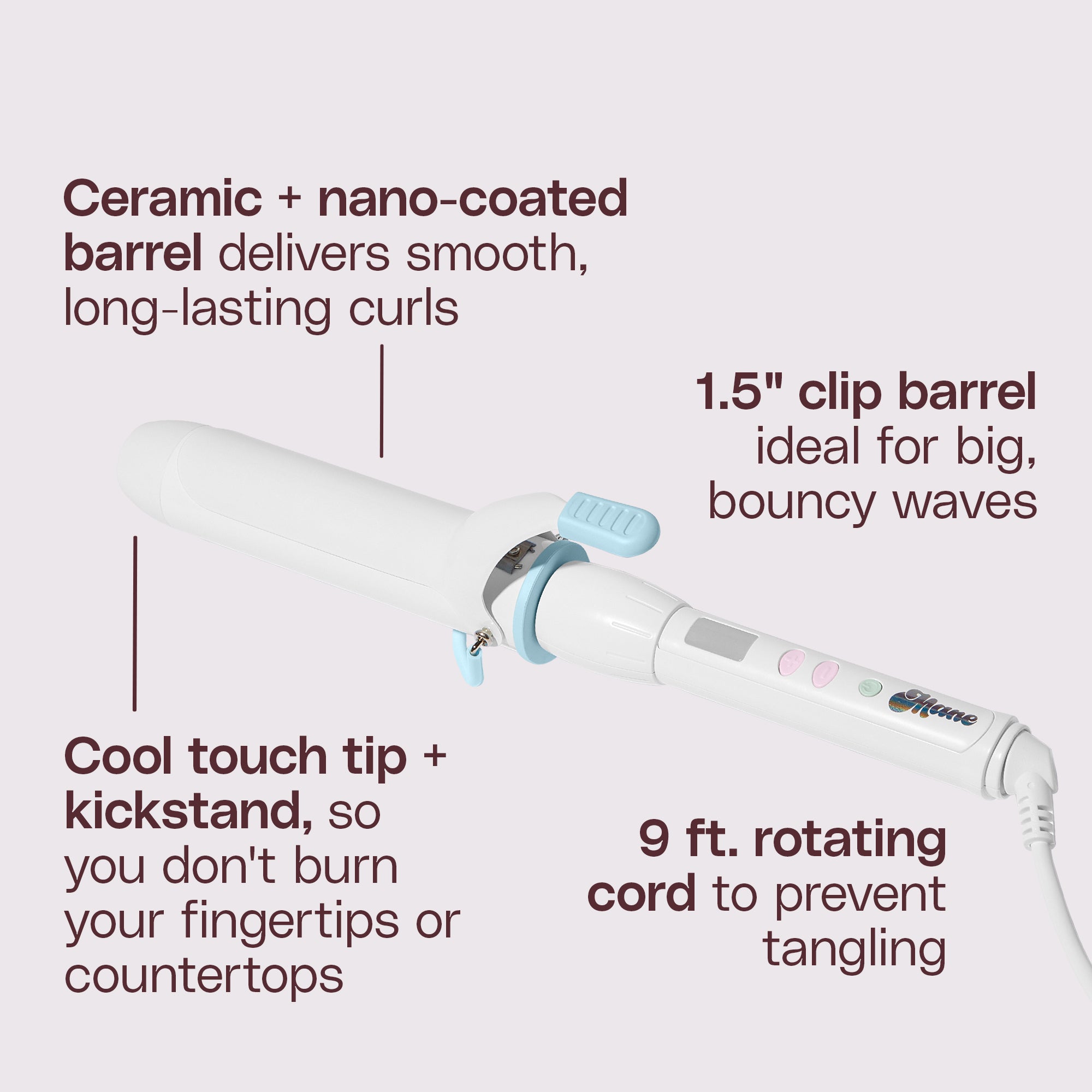 Duckbill curling outlet iron