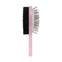 Hairbrush with black bristle side and metal bristle side on a white background