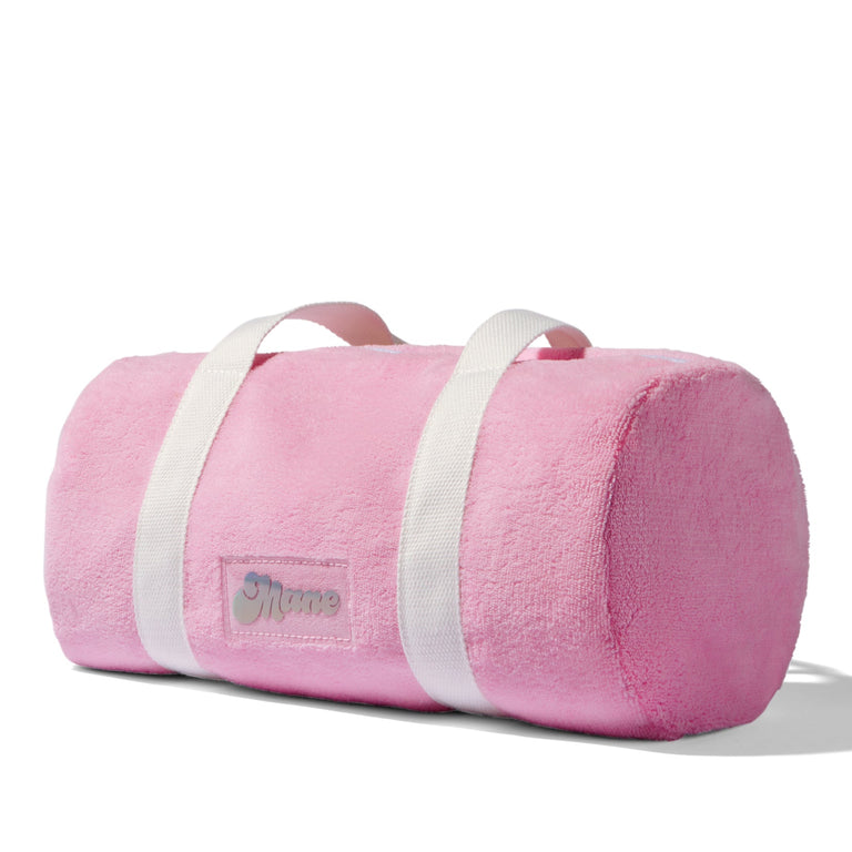 Pink terry duffel bag