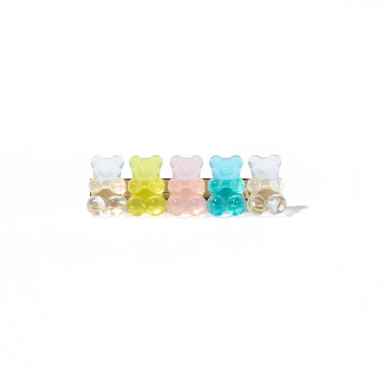 Glossy pastel gummy bear hair clips