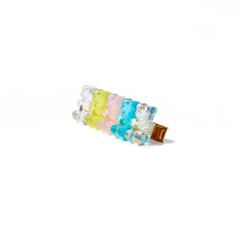 Glossy pastel gummy bear hair clips