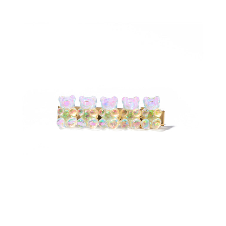 mane pink holo gummy bear clips