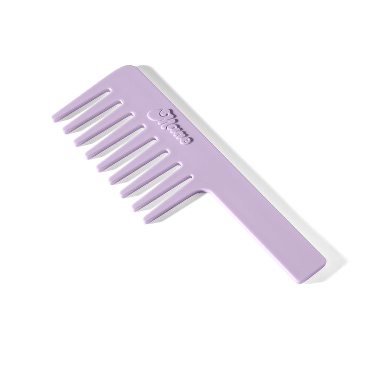 mane not ur average wide-tooth comb in purple