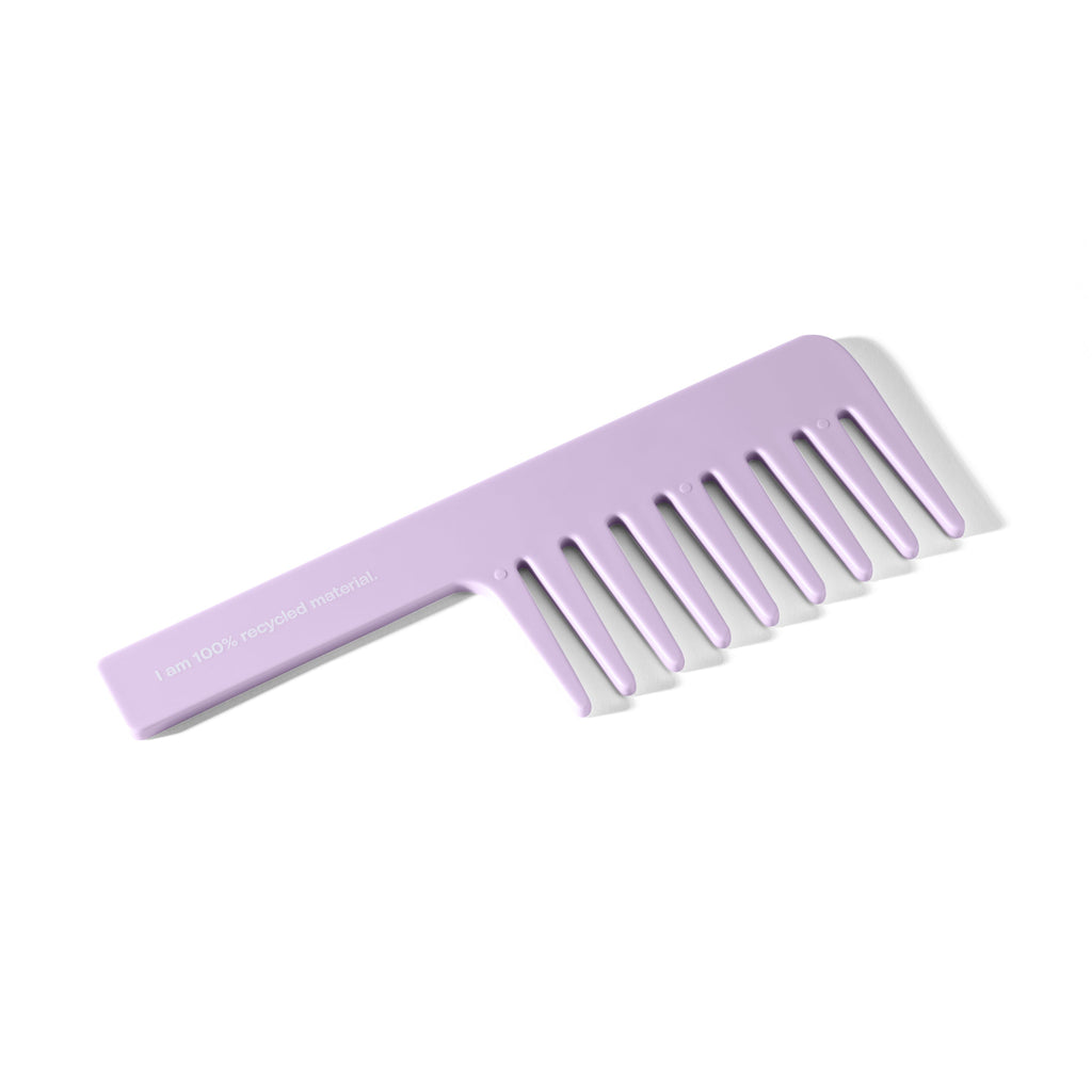 mane not ur average wide-tooth comb in purple side view