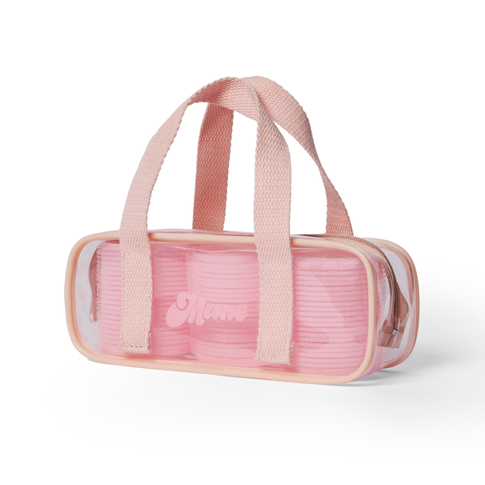 Roll & Scroll Self-Grip Rollers in a small pink clear case